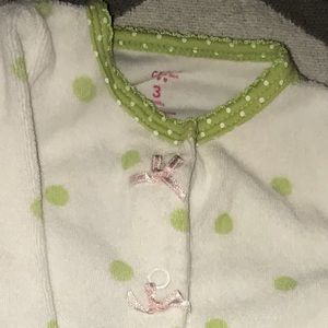 Baby girls Carters footed sleep n play